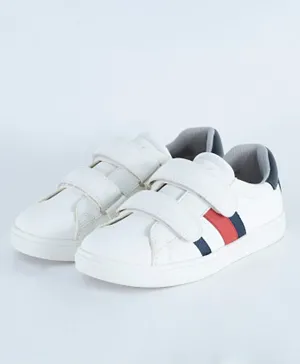 Just Kids Brands Grayson Double Velcro Life Style Toddlers Casual Shoes - White