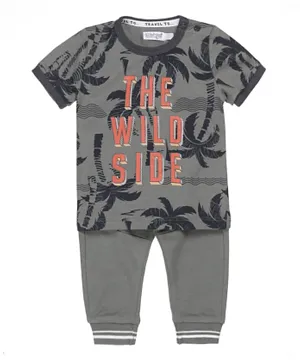 Dirkje The Wild Side T-Shirt & Pants Set - Army Grey
