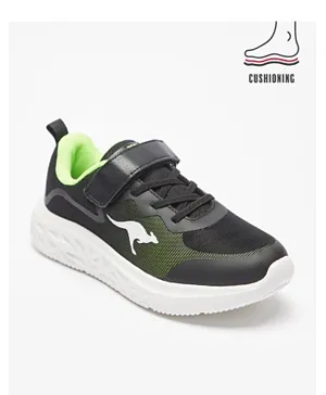 Kangaroos Velcro Closure Walking Shoes - Black