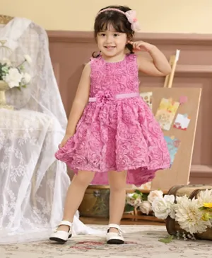 Smart Baby Floral Party Dress - Purple