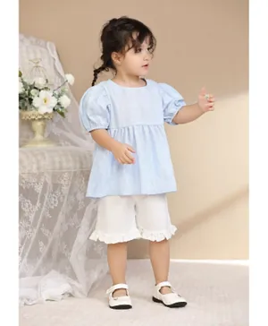 Smart Baby Half Sleeves Top & Shorts Set - Blue