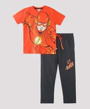 The Flash Super Hero T-Shirt & Pants Set - Scarlet