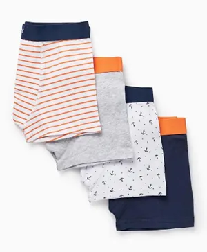 Zippy 4 Pack Mixed Jersey Boxers - Multicolor