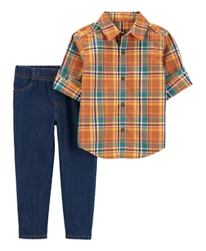 Carter's 2-Piece Button-Front Shirt & Pant Set - Multicolor