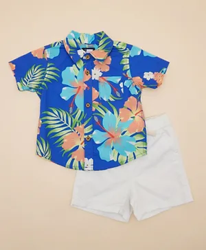 The Children's Place Floral Print Shirt & Shorts Set - Multicolor
