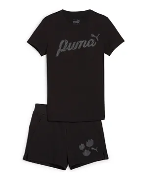 PUMA Blossom Tee & Shorts Set - Black