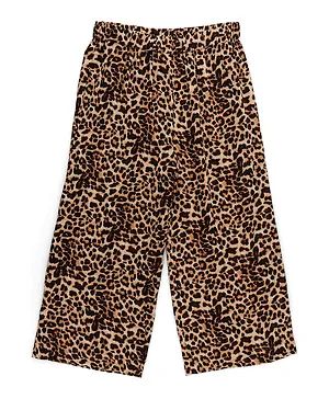 Little Pieces Leopard Printed Pants - Black