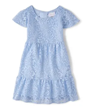The Children's Place Solid Lace Dress - Blue