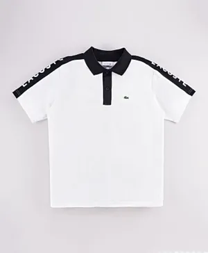 Lacoste Ribbed Collar T-Shirt - White