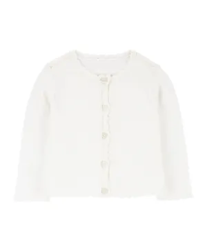 Carter's Button-Up Cardigan - White