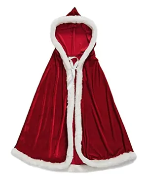 Brain Giggles Christmas Santa Claus Hooded Cape - Red