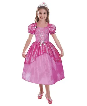 Party Centre Child Barbie Pastel Glitter Ballgown Costume - Pink