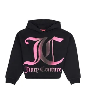 Juicy Couture Graphic Batwing Hood Jumper - Black