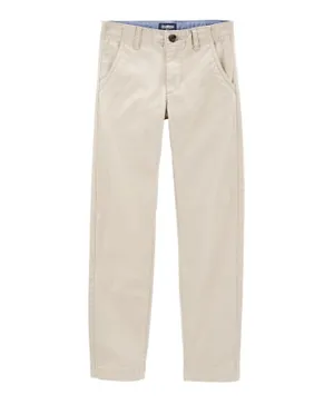 OshKosh B'Gosh Uniform Flat Front Chino Pants - Grey