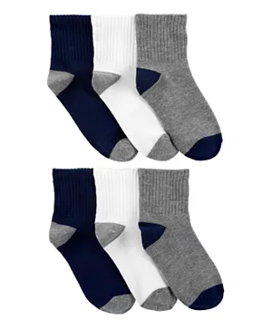 Carter's 6 Pack Basic Mid Calf Socks - Multicolor