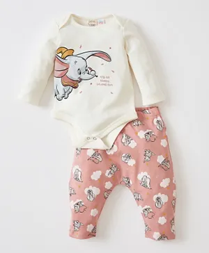 Defacto Bodysuit with Leggings - White and Pink