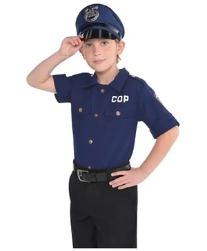 كوستيومس الولايات المتحدة الأمريكية قميص شرطة - أزرق بحري