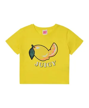 Juicy Couture Cotton Citrus Graphic T-Shirt - Yellow