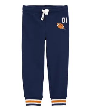 Carter's Football Pull-On French Terry Joggers - Blue