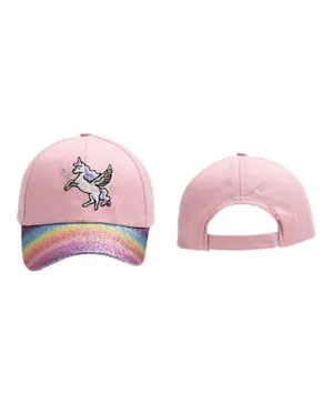 The Girl Cap Unicorn Embroidered Cap - Pink