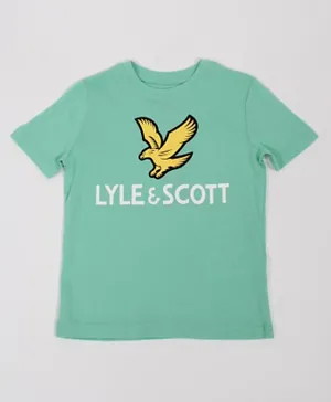 Lyle & Scott Cotton Large Eagle Graphic T-Shirt - Green