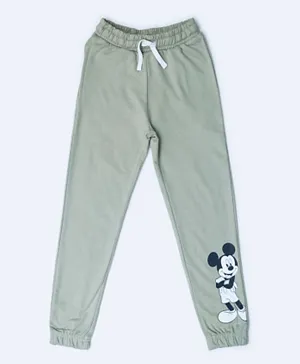 R&B Kids Mickey Mouse Graphic Joggers - Olive