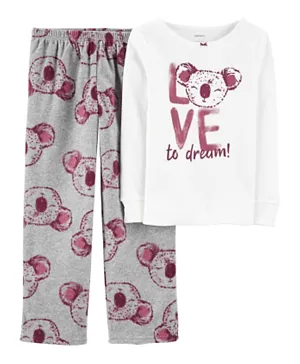 Carter's 2-Piece Koala 100% Snug Fit Cotton & Fleece Pajama Set - Multicolor