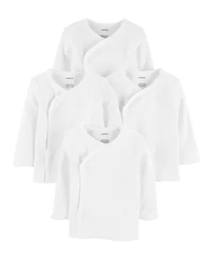 Carter's 4-Pack Side-Snap Tees - White