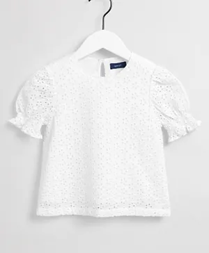 Gant Short Sleeves Top - White