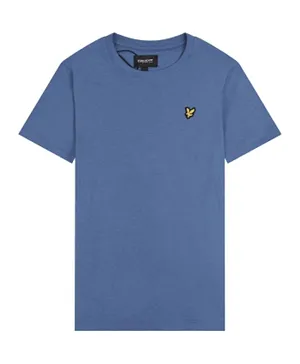 Lyle & Scott Cotton Eagle Patch Detail T-Shirt - Blue