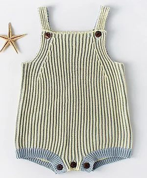 Stylefish Sleeveless Stripes Onesie - Blue