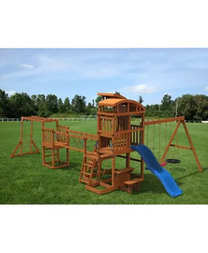 Dynamic Sports Arabian Oryx Extreme Wooden Swing Set with Skates & Electric Scooter