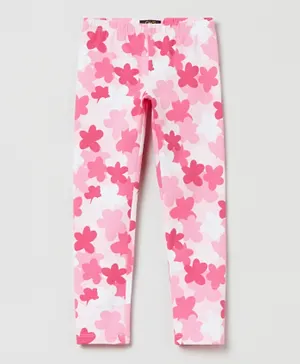 OVS Floral Leggings - Pink