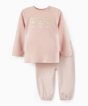 Zippy Teddy Bear Graphic Pyjamas Set - Pink