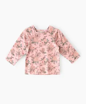 Jelliene Floral All Over Print T-shirt - Pink