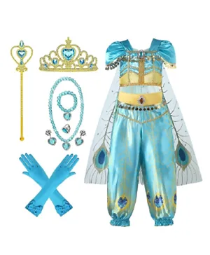 Lafiesta Aladdin Princess Jasmine Costume - Green