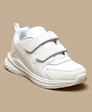 LBL by Shoexpress Panelled Velcro Closure Sneakers - White