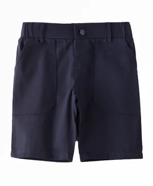 Jam Cotton Solid Knit Shorts - Blue
