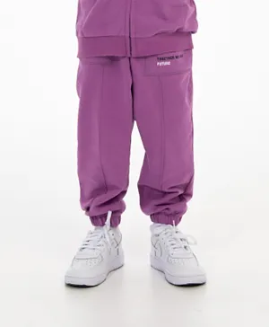 TWAN Lightweight 100% Organic Cotton 'Future' Sweatpants - Purple