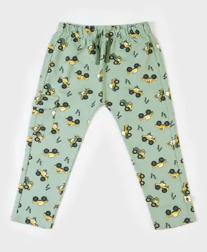 Cheekee Munkee French Terry Monster Trucks All Over Printed Sweat Joggers - Green