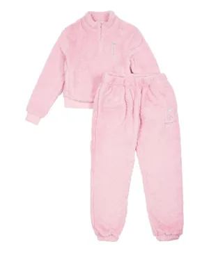 Juicy Couture Teddy Fleece Sweatshirt & Joggers/Co-ord Set - Pink