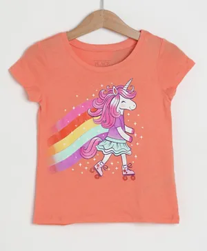 The Children's Place Unicorn Graphic T-shirt - Peach