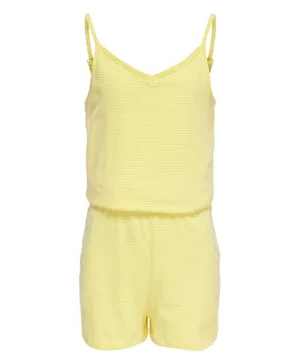 Only Kids Striped Singlet Style Jumpsuit - Lemon Meringue