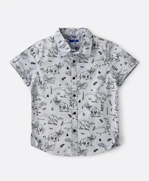 Jam Dino Printed Shirt - Grey