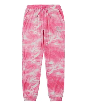 Juicy Couture Velour Marble Print Joggers - Pink