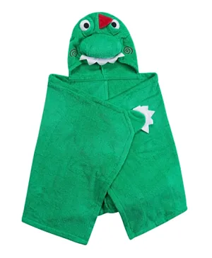 Zoocchini Devin the Dinosaur Hooded Towel - Green