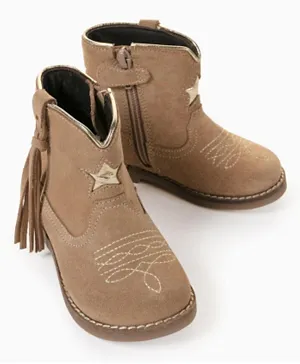 Zippy Zippered Ankle Boots - Brown