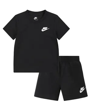 Nike Club Logo Graphic Knit Shorts Set - Black