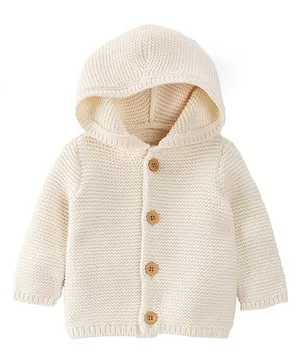 Carter's Organic Signature Stitch Cardigan - Off White