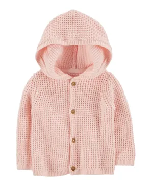 Carter's Hooded Cardigan - Pink
